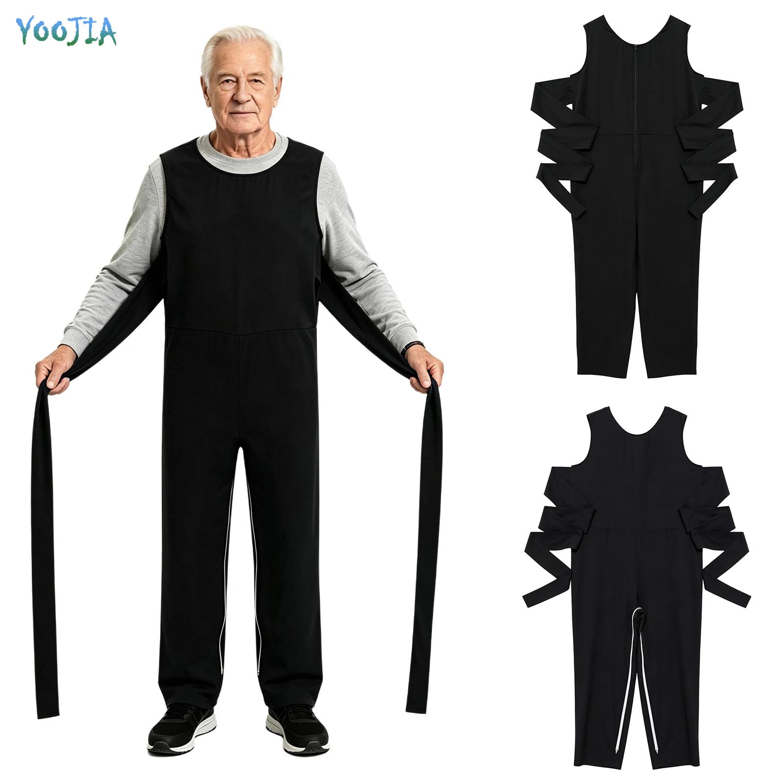 Winter Clothing Needs - Men Elderly Restraint Jumpsuit Wheelchair Adaptive