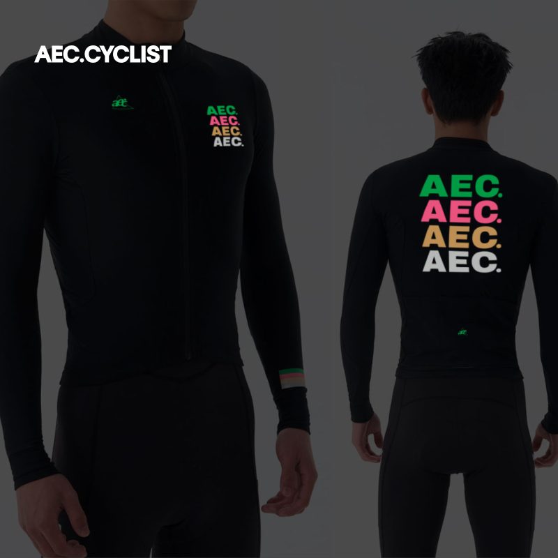Winter Clothing Logos - AEC.CYCLIST Men Women Fleece Cycling Jersey