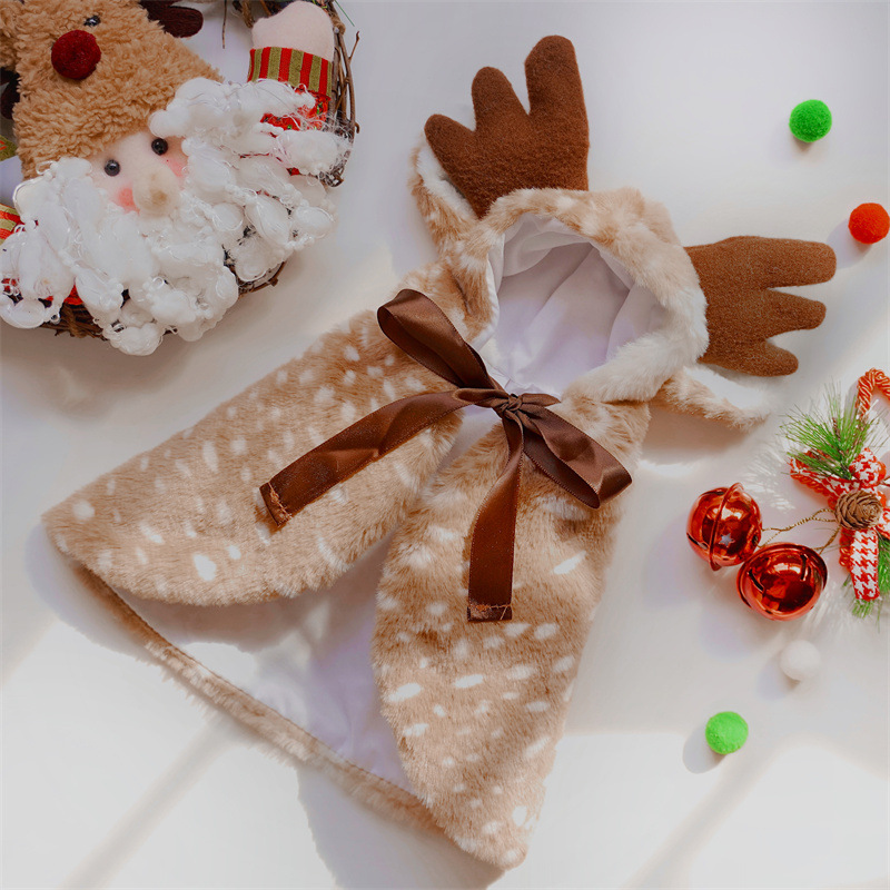 Pet Christmas Apparel Elk Cloa - Winter Clothing Dress Up ulasan dan harga