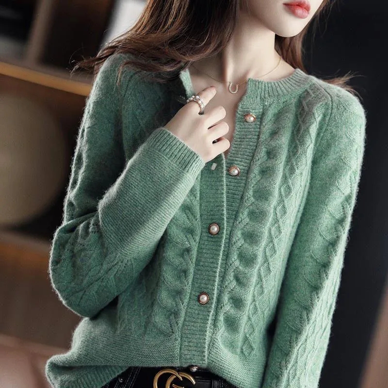 Vintage Knitted Cardigan Jacke - Winter Clothing Trends 2026 ulasan dan harga