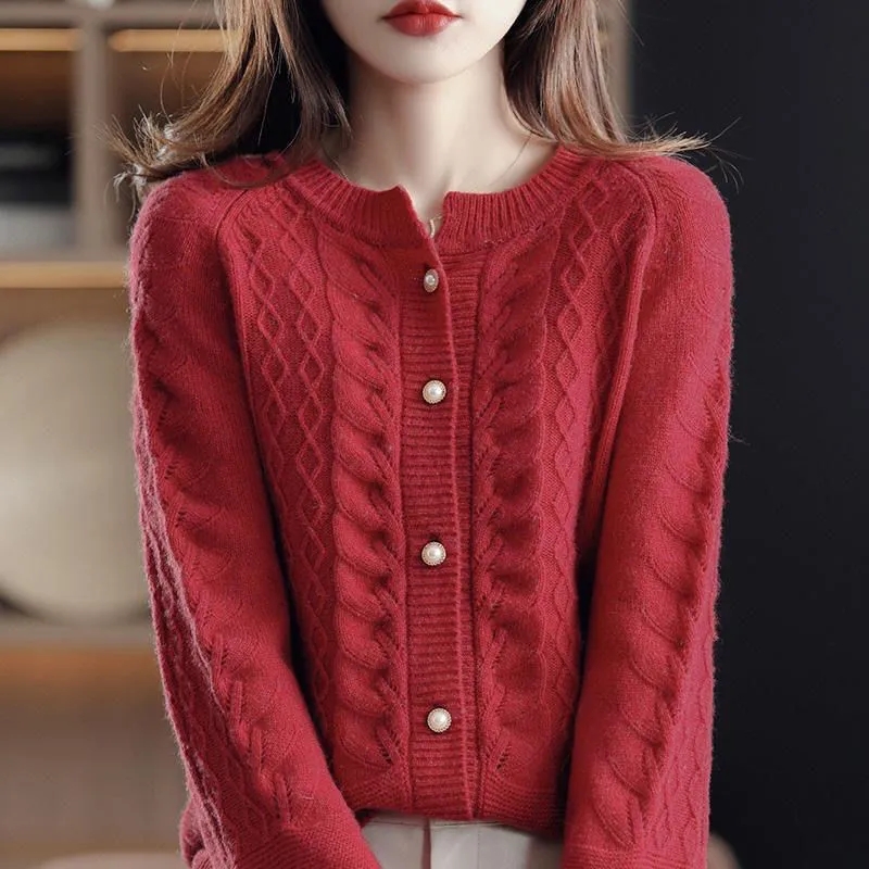 Vintage Knitted Cardigan Jacke - Winter Clothing Trends 2026 ulasan dan harga