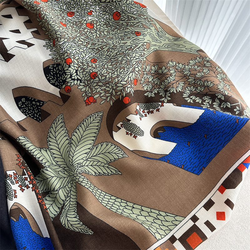 Wool Silk Scarf Women Cashmere - Winter Clothing Hong Kong ulasan dan harga