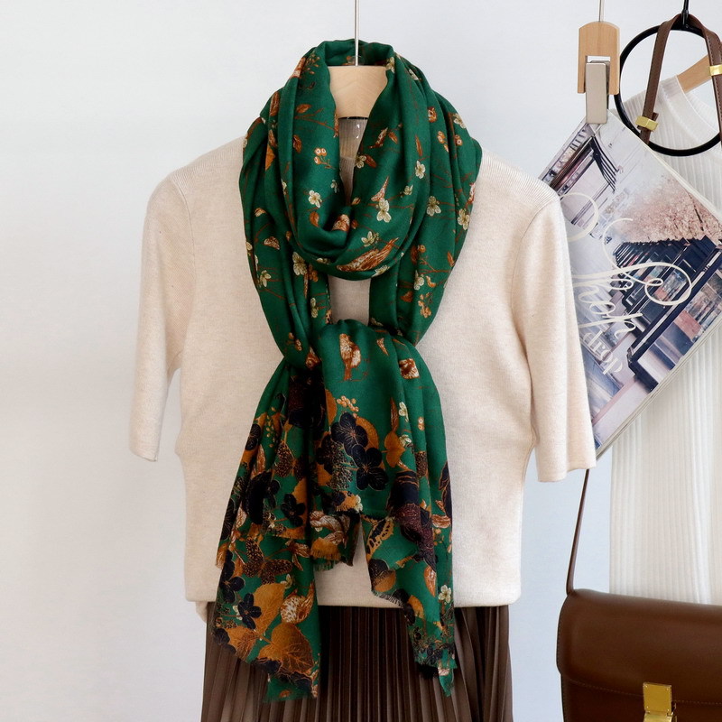 Long Green Cashmere Shawls Lux - Winter Clothing Hong Kong ulasan dan harga