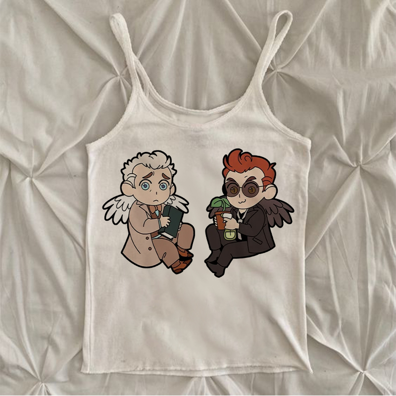 Good OmensY2k Good Omens Print - Zara Winter Clothing Women ulasan dan harga