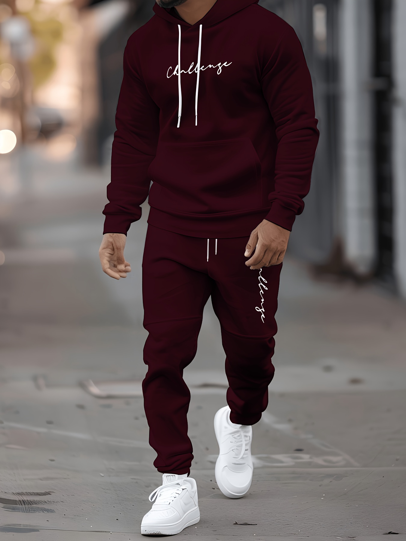 Men's hooded sweatshirt + jogg - Winter Clothing Affordable ulasan dan harga