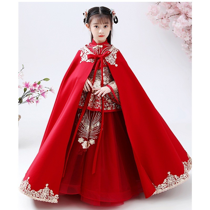 Girls Hanfu Cheongsam Costume  - Winter Clothing Kids ulasan dan harga
