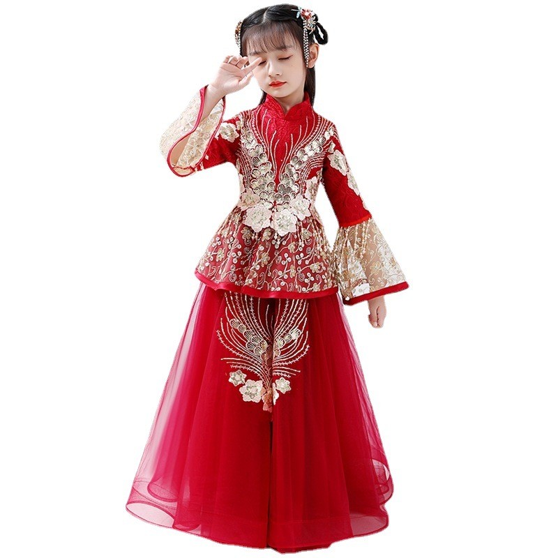 Girls Hanfu Cheongsam Costume  - Winter Clothing Kids ulasan dan harga