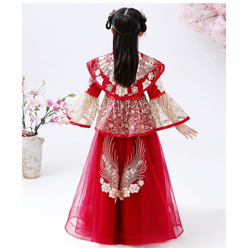 Girls Hanfu Cheongsam Costume  - Winter Clothing Kids ulasan dan harga
