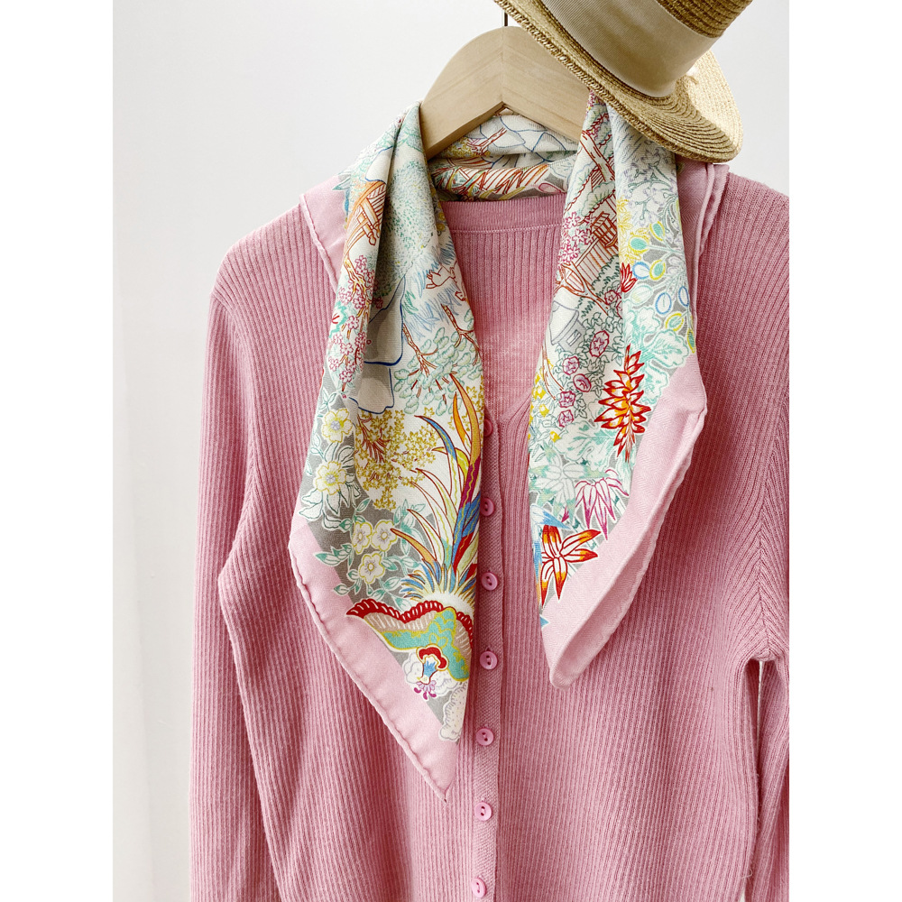 Double Face Scarf Women Silk W - Winter Clothing Hong Kong ulasan dan harga