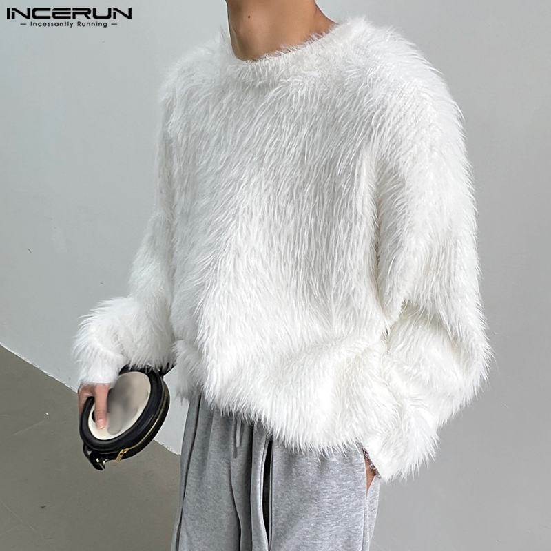 2023 Men Pullovers Solid Color - Winter Clothing Colors ulasan dan harga