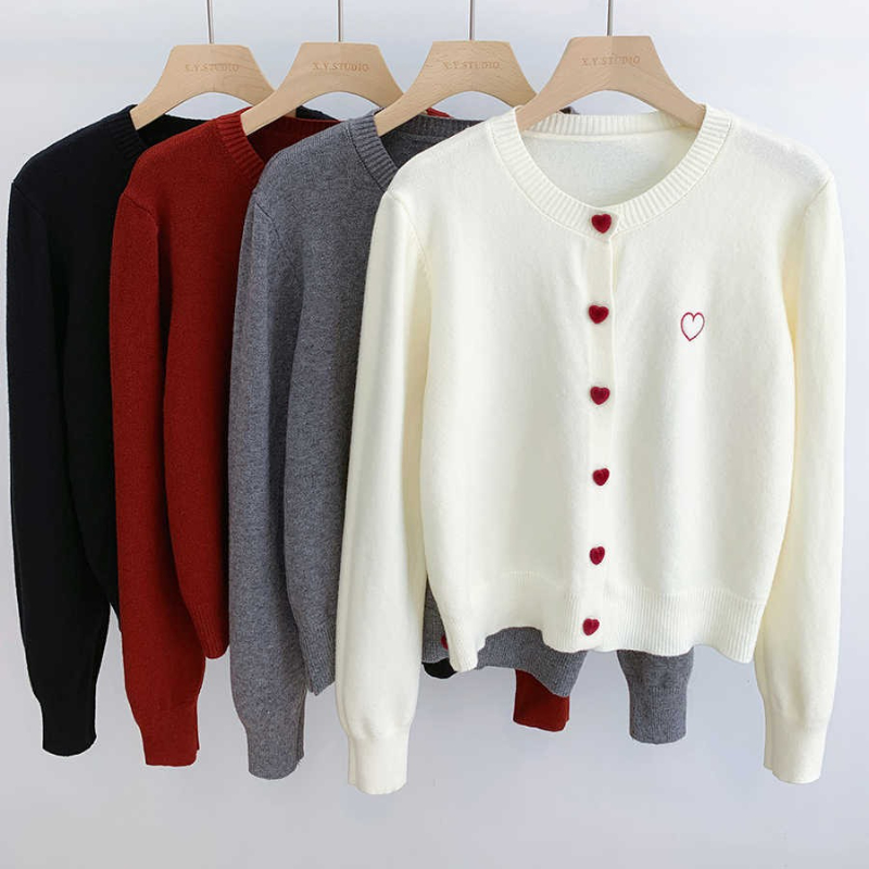 Bow Embroidery Knitted Cardiga - Winter Clothing Trends 2026 ulasan dan harga